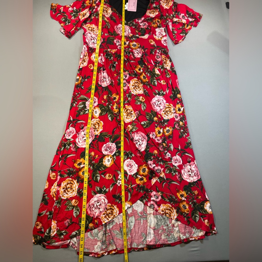 NWT Pinup Couture Katy Maxi Dress, Fitted Bust, Flutter Sleeve, Flowy Skirt - 2X - Picture 16 of 16